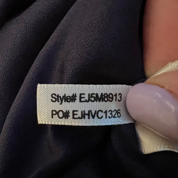 Eliza J NWT Navy Blue Sleeveless Ruched Cutout Keyhole Neck Sparkle Dress Size 4 - Picture 8 of 10